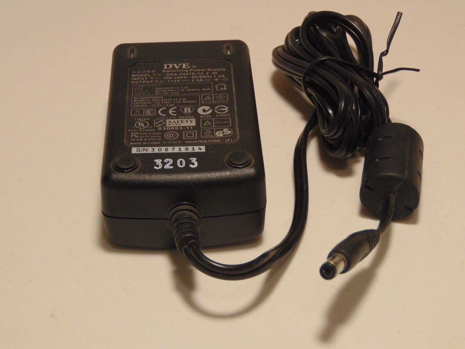 *Brand NEW*Genuine Original DVE DSA-04215-12 Monitor 12.0V 2.5A AC Adapter Power Supply